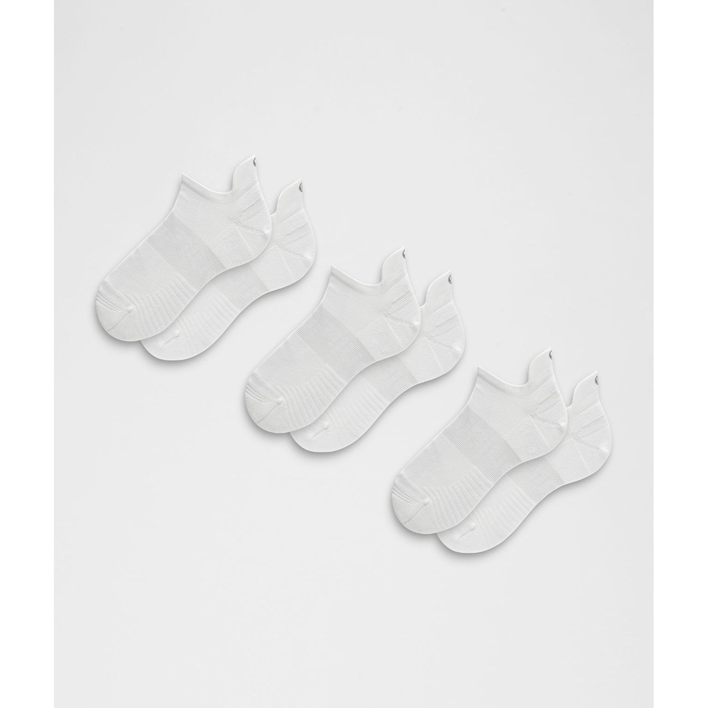 Lululemon Unisex 3-Pack White Power Stride Tab Socks Size Large